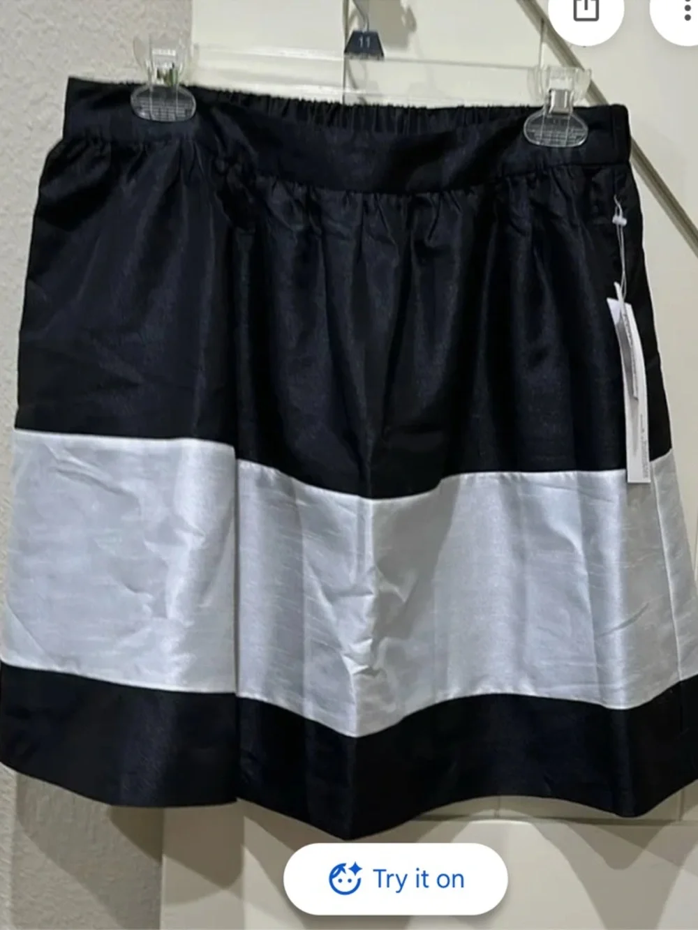 NWT Kensie black and white striped skirt size XS - Picture 2 of 7